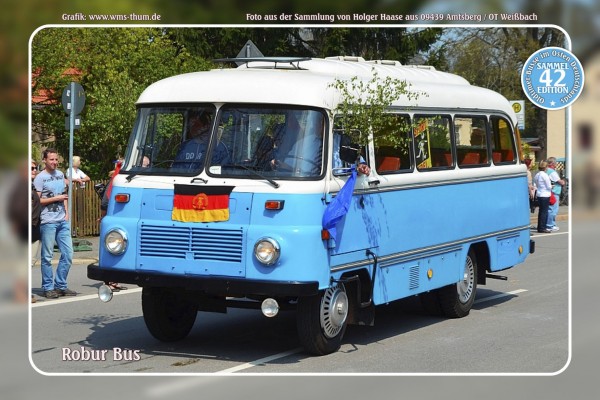 Blechschild Bus Nr. 42 "Robur Bus"