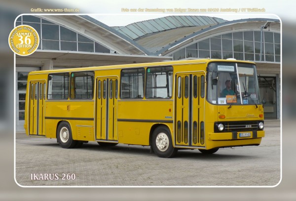 Blechschild Bus Nr. 36 "Ikarus 260"