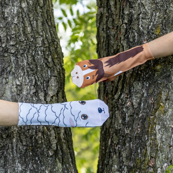 Erzgebirgische Handsocken Pferd und Schaf