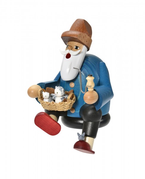 Räuchermann Kantenhocker - Katzenfreund, 15 cm