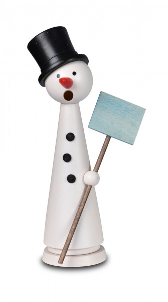 Räuchermann Schneemann Herbert weiß, 15 cm
