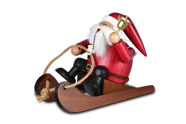 Räuchermann Kantenhocker - Santa Claus mit Schlitten, 16 cm