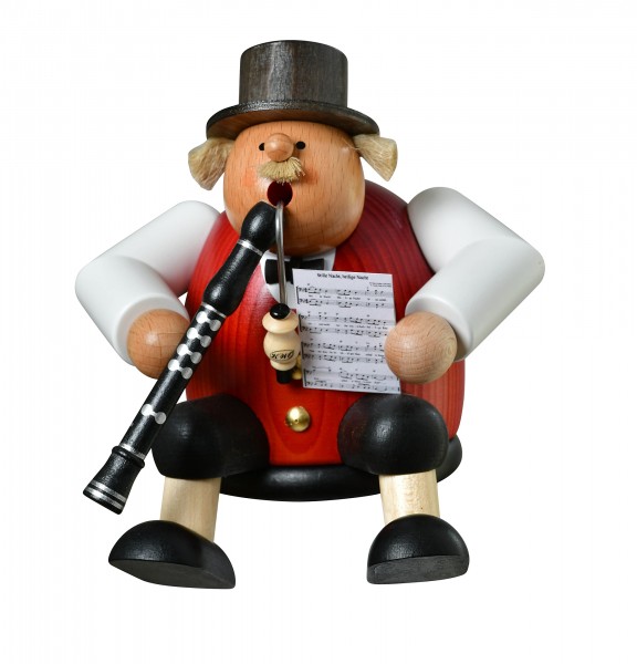 RM Kantenhocker Musiker mit Klarinette, 15 cm