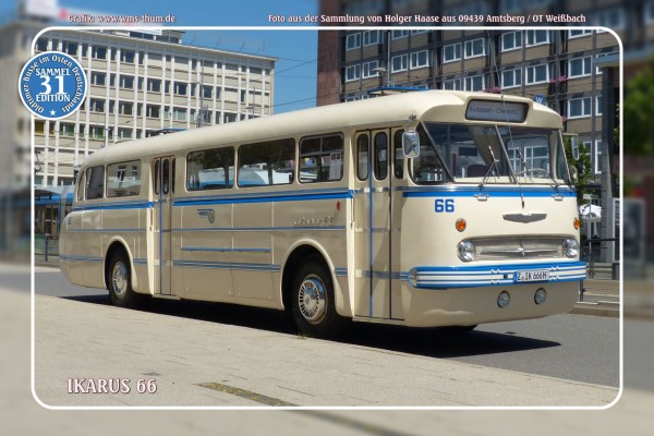 Blechschild Bus Nr. 31 "Ikarus 66"