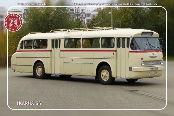 Blechschild Bus Nr.24 "Ikarus 66"