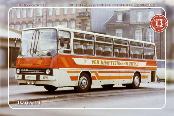 Blechschild Bus Nr.13 "Ikarus 256"