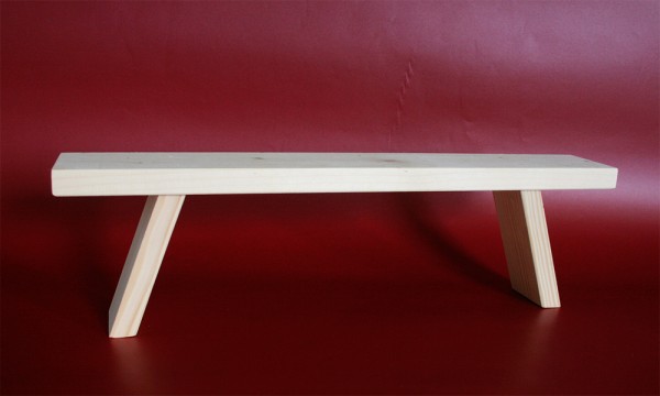 Holz Schwibbogenbank natur (40er) 40 x 7 x 10 cm