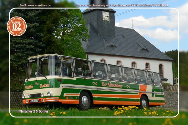 Blechschild Bus Nr.2 "Fleischer S 5 Döhler"