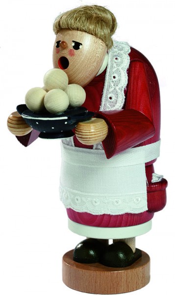 Räuchermann Oma mit Klößen, 17 cm