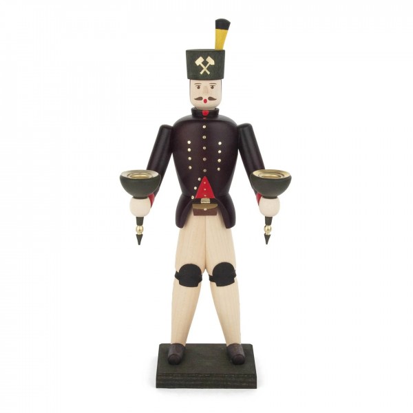 Bergmann natur/farbig für Kerzen d=14mm (Neue Ausführung)