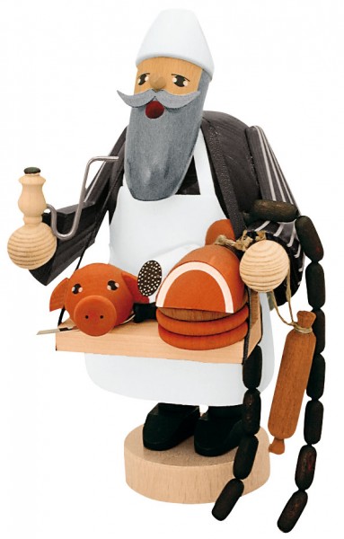 Räuchermann Fleischverkäufer, 19 cm
